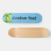 Cartoon van palmbomen skateboard (Horizontaal)