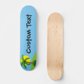 Cartoon van palmbomen skateboard (Voorkant)