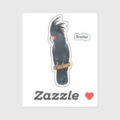 Cartoon van palmcockatoevogel sticker (Vel)