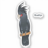 Cartoon van palmcockatoevogel sticker (Voorkant)