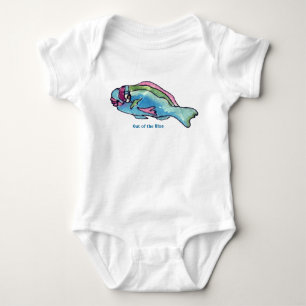 Cartoon van papegaaivis Baby Romper