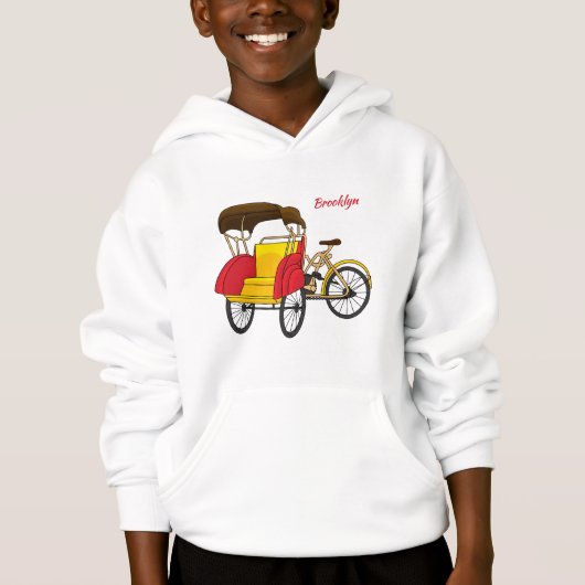 Cartoon van pedicab rickshaw (Voorkant)