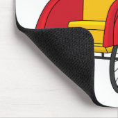 Cartoon van pedicab rickshaw muismat (Hoek)