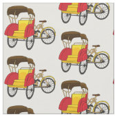 Cartoon van pedicab rickshaw stof (Close Up)