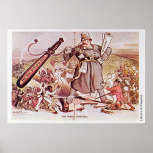 Cartoon van President Roosevelt Poster