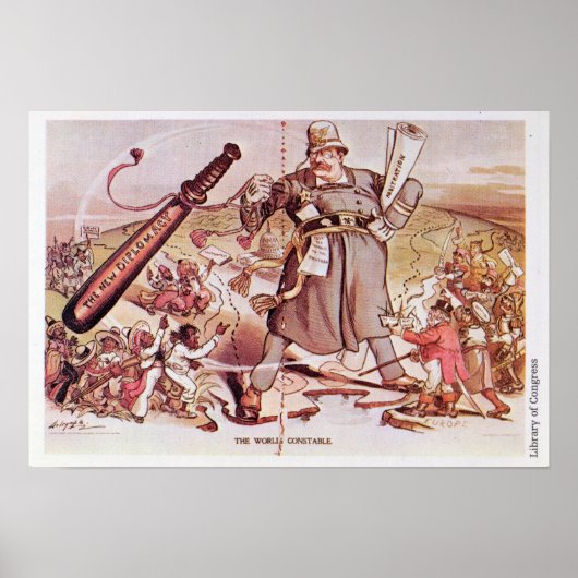 Cartoon van President Roosevelt Poster (Voorkant)