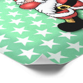 Cartoon van Santa claus Poster (Hoek)