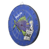 Cartoon van schimmelvis dartbord (Voorkant Rechts)