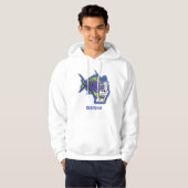 Cartoon van schimmelvis hoodie (Voorkant volledig)