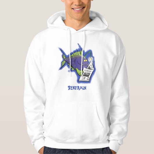 Cartoon van schimmelvis hoodie (Voorkant)