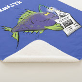 Cartoon van schimmelvis sherpa deken (3/4)