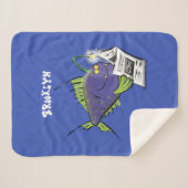 Cartoon van schimmelvis sherpa deken (Voorkant (horizontaal))
