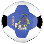 Cartoon van schimmelvis voetbal (Gedraaid)