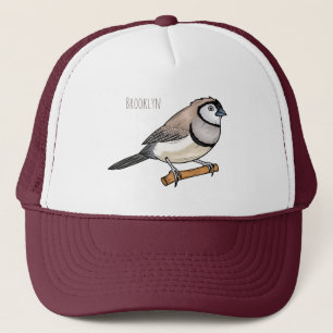 Cartoon van tweekleppige vinkvogels trucker pet