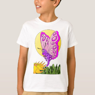 Cartoon van vlinder t-shirt