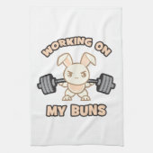 Cartoon van werkuitbundels - werken aan mijn bomme theedoek (Verticaal)