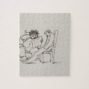 Cartoon van William Morris (1834-96) voor het leze Legpuzzel