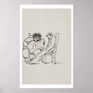 Cartoon van William Morris (1834-96) voor het leze Poster