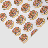 Cartoon van zalmbagel tissuepapier (Detail)