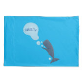 Cartoon van zeepbellenbels voor de walvisvangst kussensloop (Achterkant)