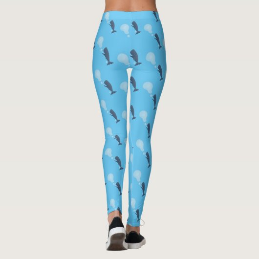 Cartoon van zeepbellenbels voor de walvisvangst leggings (Achterkant)