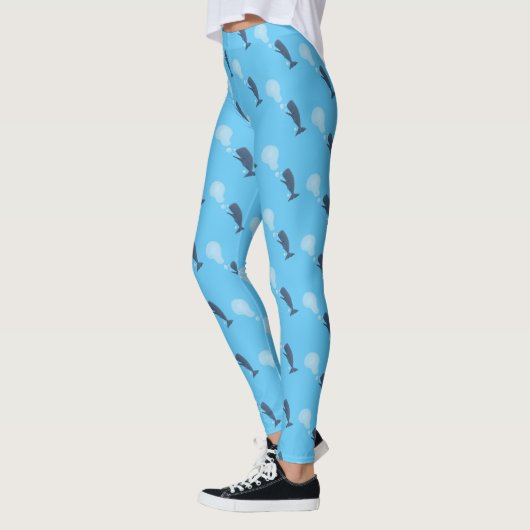 Cartoon van zeepbellenbels voor de walvisvangst leggings (Links)