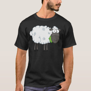 Cartoon van zwarte schapen t-shirt