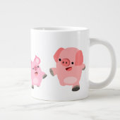 Cartoon varkens die lopen extra grote mok (Rechts)