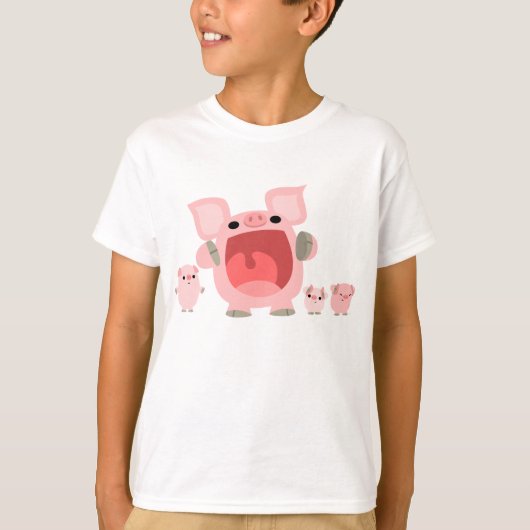 Cartoon Varkens T-shirt voor kinderen:) (Voorkant)
