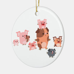 Cartoon Varkenspijn Ornament