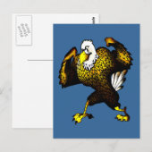 Cartoon vechtarend briefkaart (Voorkant / Achterkant)