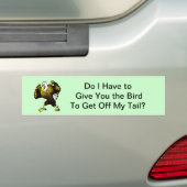 Cartoon vechtarend bumpersticker (Op auto)