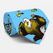 Cartoon vechtarend stropdas (Opgerold)