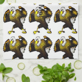 Cartoon vechtarend theedoek (Gevouwen)