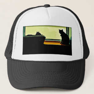 Cartoon-vensterkatjes Trucker Pet
