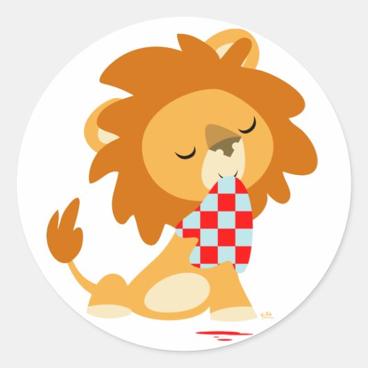 Cartoon Vermoedelijke lion sticker (Voorkant)