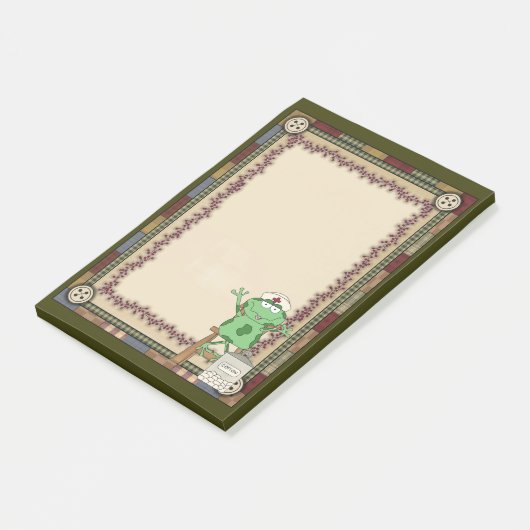 Cartoon Verpleegster Kikker Post-it-notes Post-it® Notes (Schuin)