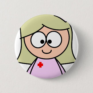 Cartoon verpleegster ronde button 5,7 cm