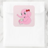 Cartoon vierkant sticker met juwelen (Tas)