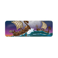 Cartoon Viking invasievloot
