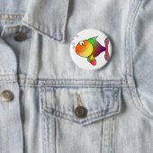 Cartoon vis ronde button 5,7 cm (In situ)