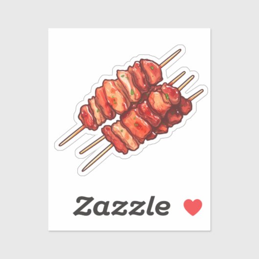 Cartoon vlees sticker (Vel)