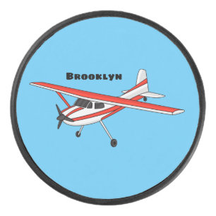 Cartoon vliegtuig hockey puck