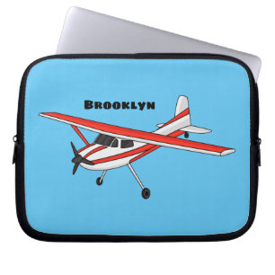 Cartoon vliegtuig laptop sleeve