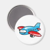 cartoon vliegtuig magneet (Voorkant / Achterkant)