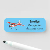 Cartoon vliegtuig naamplaatje (In situ)