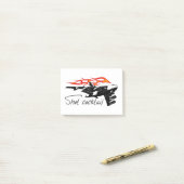 Cartoon vliegtuig post-it® notes (Op bureau)
