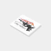 Cartoon vliegtuig post-it® notes (Schuin)