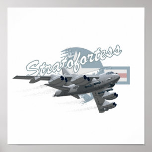 Cartoon vliegtuig poster