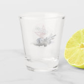 Cartoon vliegtuig shot glas (Achterkant)